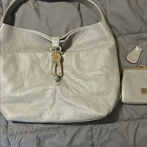 Dooney & Bourke Silver Hobo Bag Set